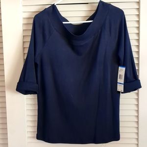 Jones New York sporty navy blue top.